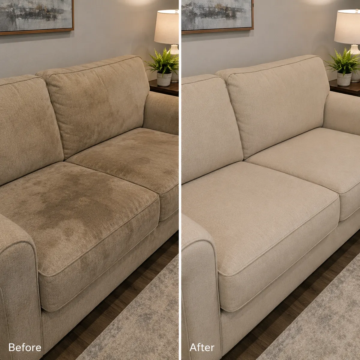 Upholstered furniture being professionally cleaned on the Gold Coast